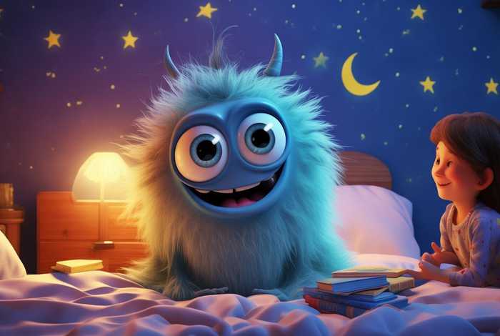 儿童睡前童话故事小怪兽 小怪兽的睡前故事
