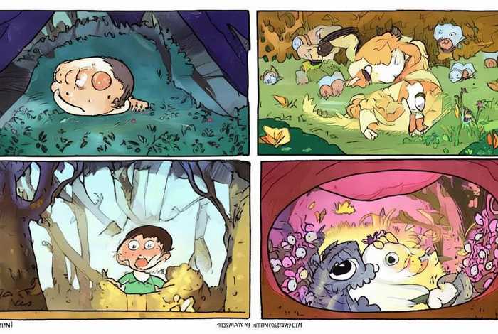 儿童故事连环画4张四格（连环画4张故事简笔画 四格）