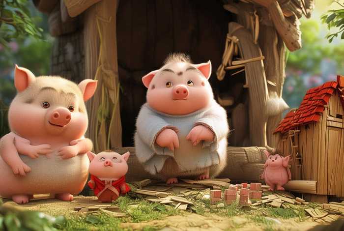 儿童英文绘本故事三只小猪（三只小猪英文绘本故事英文版简单）
