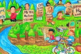 保护家园爱护环境的儿童画 - 爱护家园保护环境图画 儿童画