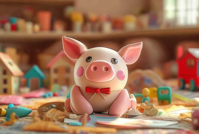 儿童玩具猪故事 - 小猪玩具故事