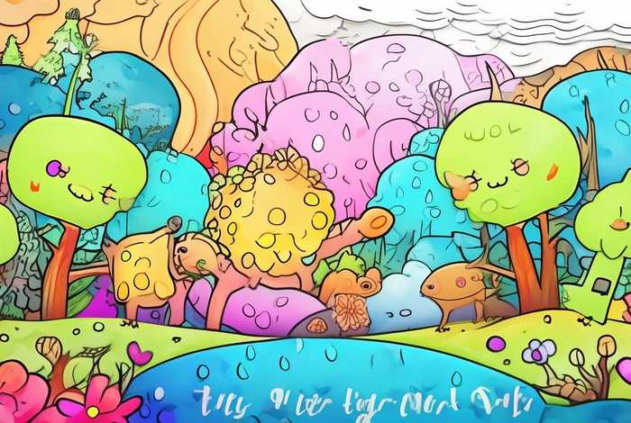 a4纸打印故事绘本涂色素材；打印故事绘本涂色模板