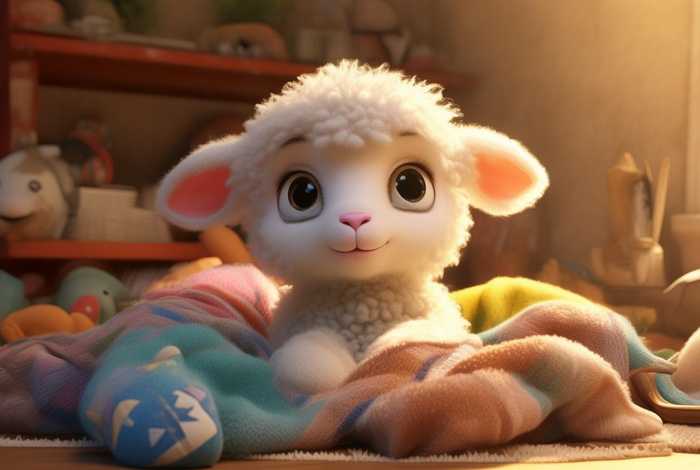 儿童故事绵羊故事的图片，小绵羊的故事睡前故事文字版