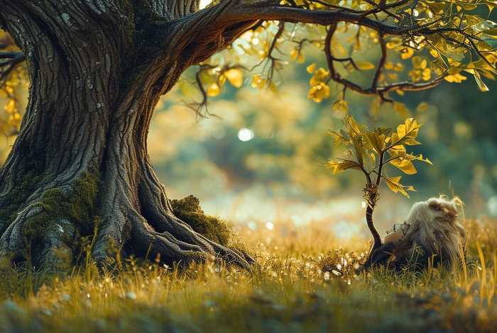 儿童童话故事老树爷爷（爱听老爷爷讲故事的小树,后来变成了什么树？）