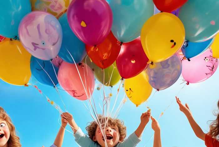儿童气球图片 儿童气球图片卡通