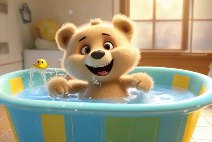 儿童简短故事小熊洗澡（幼儿故事小熊洗澡）