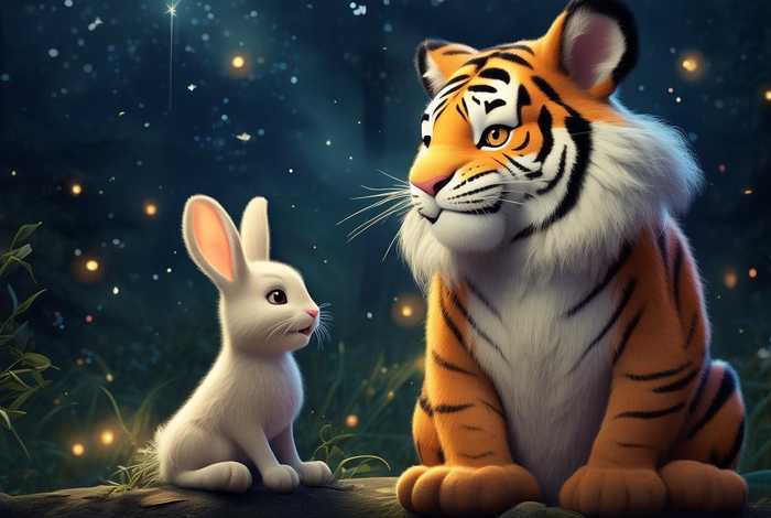 儿童睡前故事全集老虎与小兔子 睡前小故事老虎和兔子