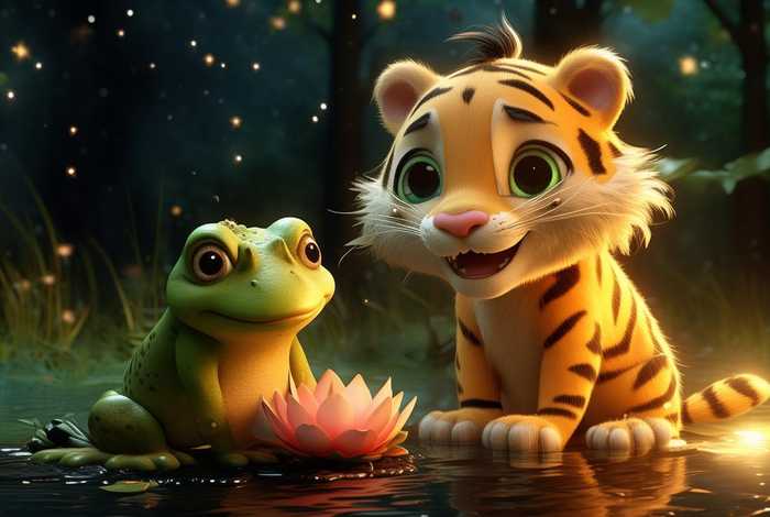 儿童睡前故事青蛙和蟾蜍；睡前故事儿童老虎和青蛙