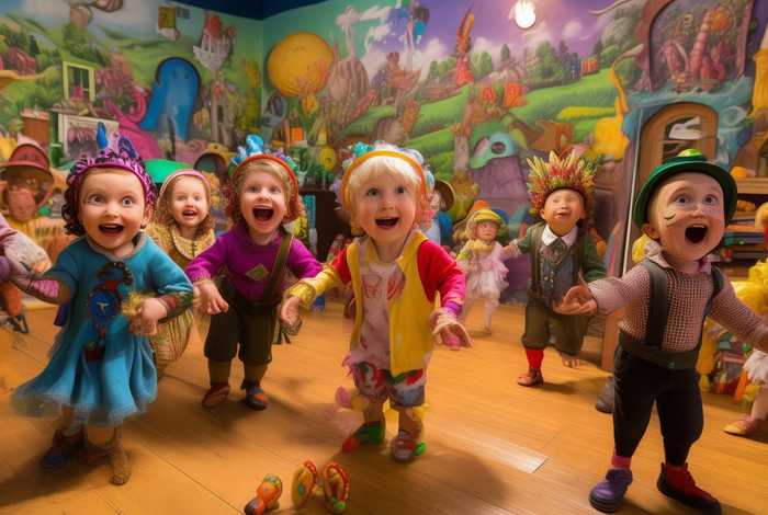 儿童故事人物扮演；幼儿人物故事表演