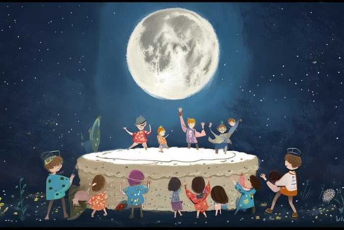 儿童绘本故事表演月亮的味道；幼儿绘本故事月亮的味道
