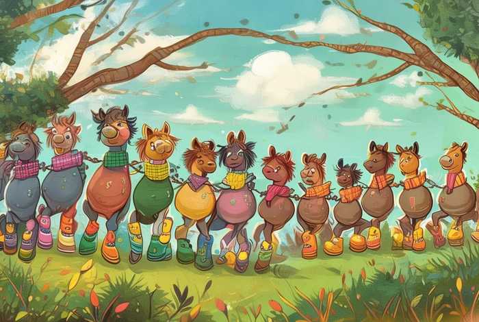 儿童故事拔河马比赛图片 拔河马比赛的故事图片 儿童故事拔河马比赛图片 拔河马比赛的故事图片