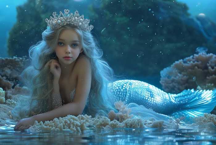 儿童睡前故事美人鱼公主的故事，公主美人鱼的睡前故事视频