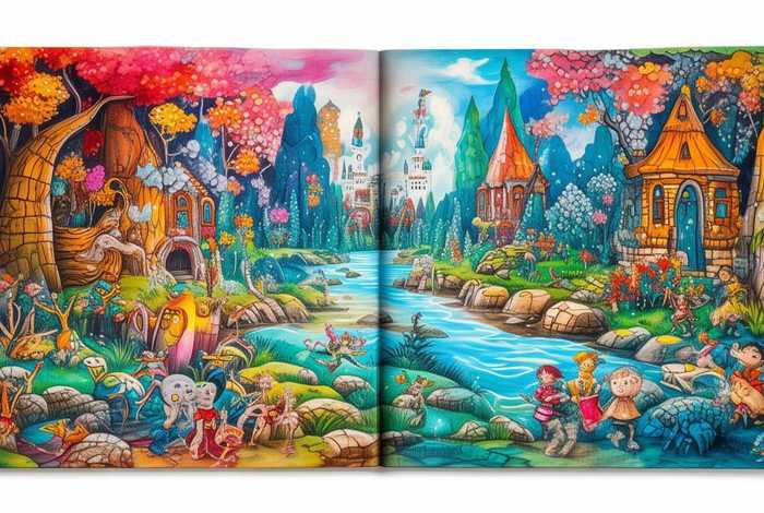 儿童绘本故事大图案、儿童绘本故事横屏图案