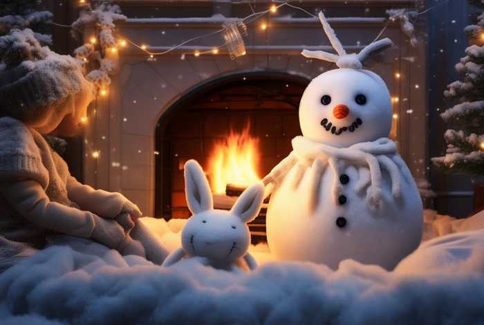 儿童睡前故事雪兔子 睡前小故事雪人小兔子