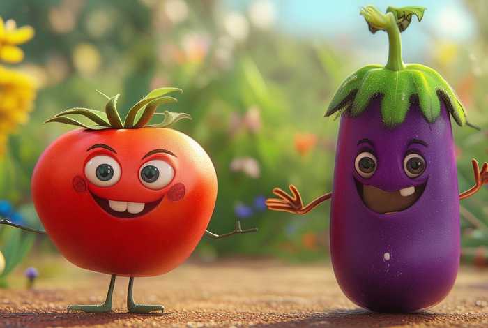 儿童故事茄子和西红柿的故事；茄子和西红柿的儿童故事