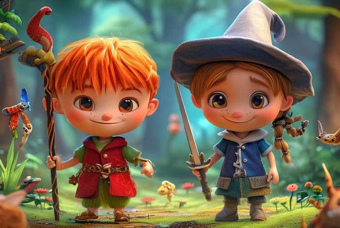 儿童故事两个主角；有两个角色的幼儿故事