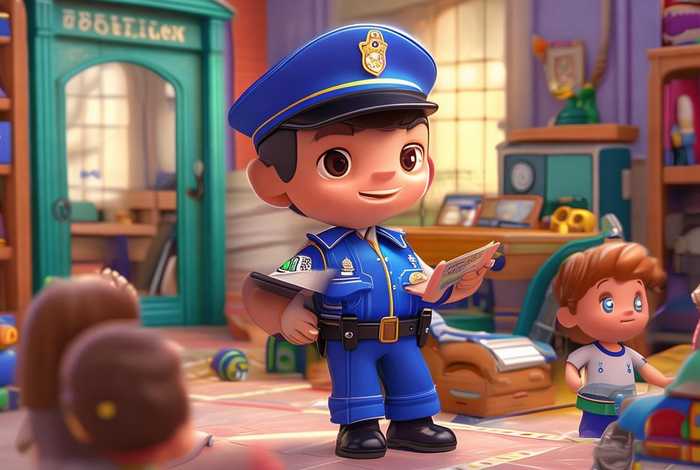 儿童睡前故事警察的一天、警察的一天 幼儿故事