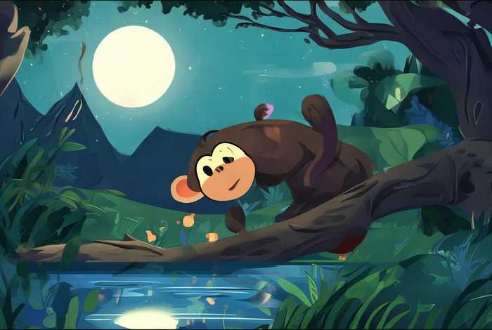 儿童故事猴子捞月完整版，幼儿故事猴子捞月精简版