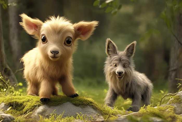 儿童故事大灰狼和小山羊故事；大灰狼和小山羊的故事在线听故事mp3