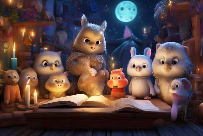 儿童夜班故事 - 幼儿园上夜班的动物故事