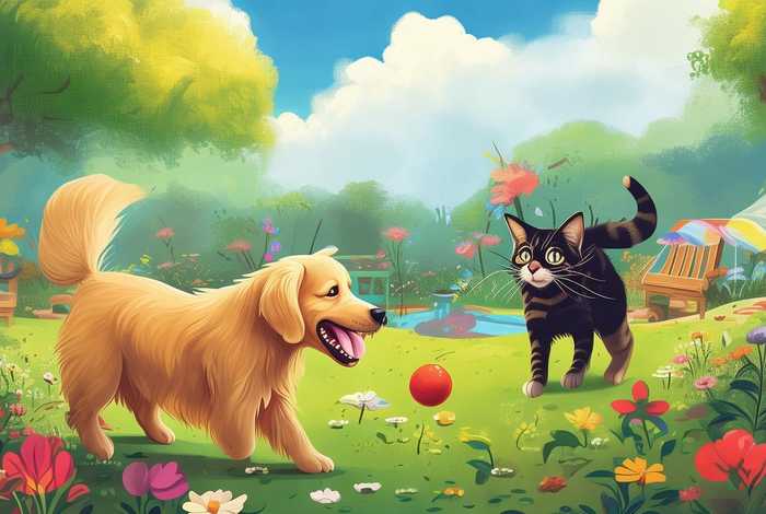 儿童故事狗和猫的故事 - 狗狗和猫猫的故事 儿童故事狗和猫的故事 - 狗狗和猫猫的故事