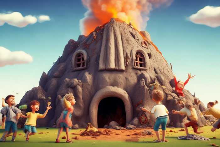 儿童故事火山房子 火山幼儿故事