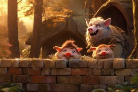 100个儿童故事书狼和三只小猪，狼和三只小猪的故事200字