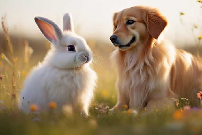 儿童故事狗狗和小白兔，小白兔与小狗的故事