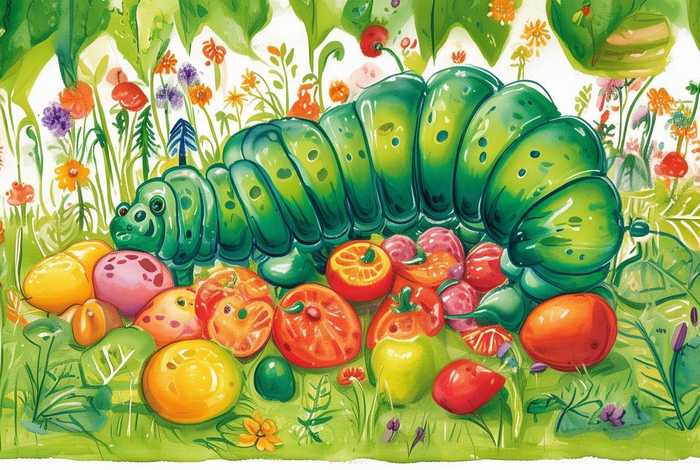 儿童故事绘本《好饿的毛毛虫》，幼儿绘本故事《好饿的毛毛虫》