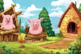 100个趣味儿童故事三只小猪，少儿故事三只小猪