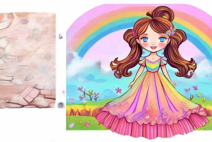 4 6岁儿童简笔画涂色公主；3-6岁儿童简笔画公主