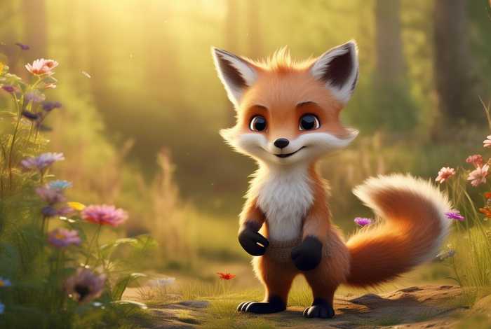 儿童故事诚实的小狐狸；诚实的小狐狸故事配图