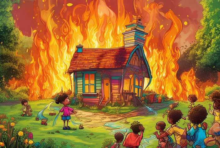 儿童故事小房子着火啦、幼儿园小房子故事