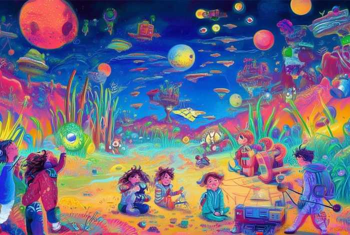 儿童科学幻想故事，儿童科学幻想绘画图片说明