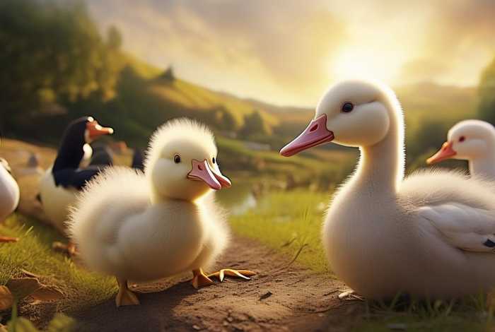 儿童故事白鹅找食物的故事（大白鹅找妈妈的故事）