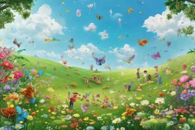 7-10岁儿童画春天、7一10岁儿童画大全春天