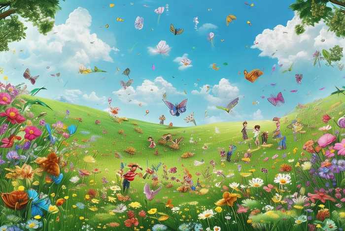 7-10岁儿童画春天、7一10岁儿童画大全春天