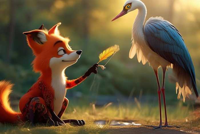 儿童睡前的故事狐狸和仙鹤（狐狸和仙鹤交朋友的故事）