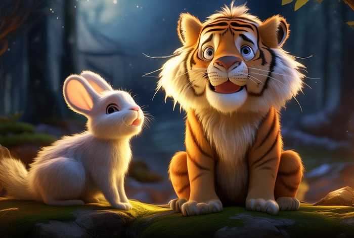 儿童睡前故事全集老虎与小兔子 睡前小故事老虎和兔子