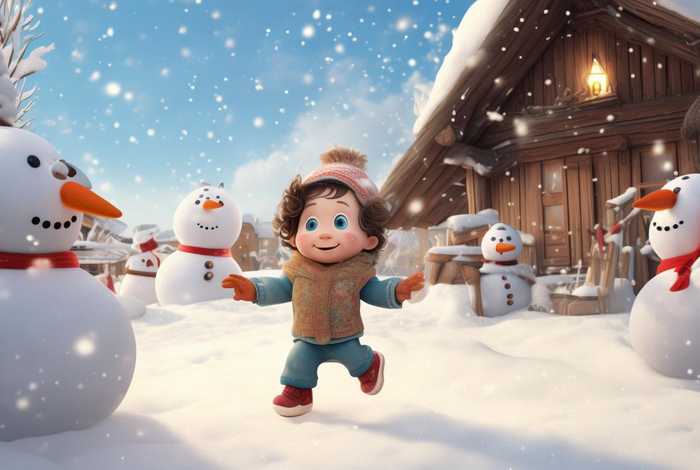 儿童故事《下雪了》；婴幼儿故事绘本《下雪了》