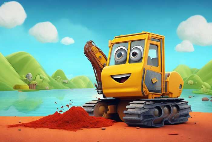 儿童故事动画片挖掘机视频；幼儿挖掘机动画视频小故事片