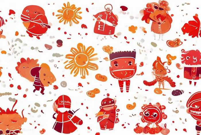 儿童红色故事简笔画大全打印版、幼儿红色故事简笔画