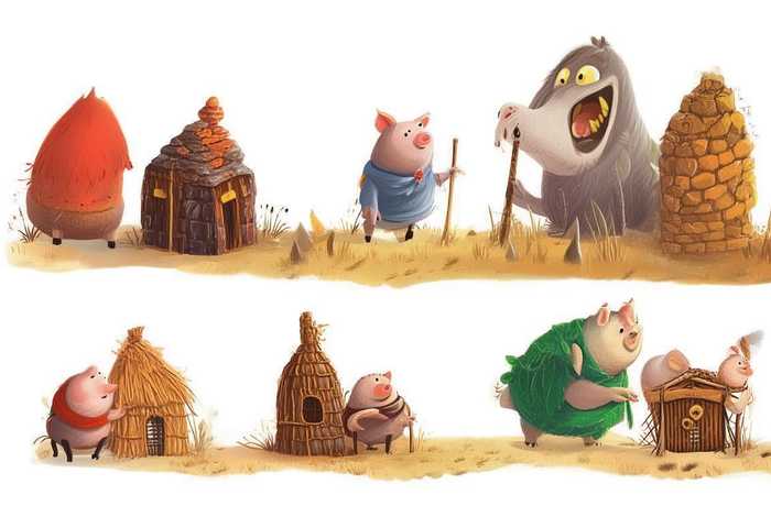 儿童数学故事三只小猪；数学小故事三只小猪