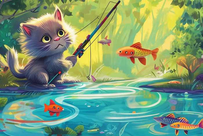 儿童故事书小猫钓鱼3-6岁 幼儿经典故事-小猫钓鱼书籍