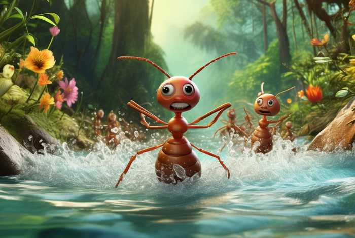 儿童故事小蚂蚁遇险（小蚂蚁历险记的故事50字）