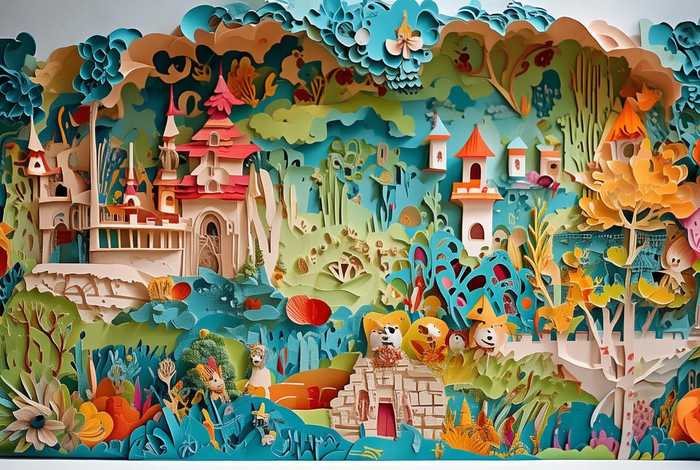 儿童故事纸浮雕作品（幼儿故事纸浮雕）