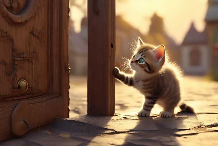 儿童故事小猫敲门、小猫敲门儿童故事
