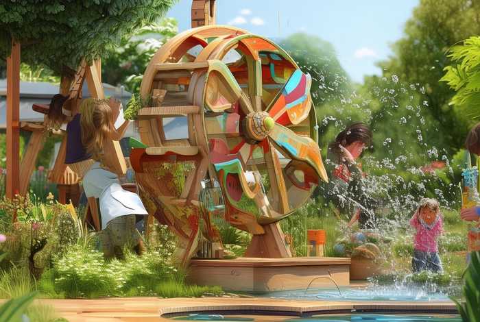 儿童水车转轮 儿童手工水轮车