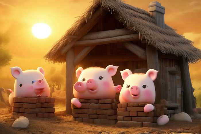 儿童睡前经典故事三只小猪、幼儿经典睡前故事 三只小猪