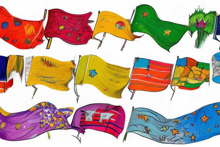 儿童彩旗图片大全 - 儿童彩旗图片大全简笔画